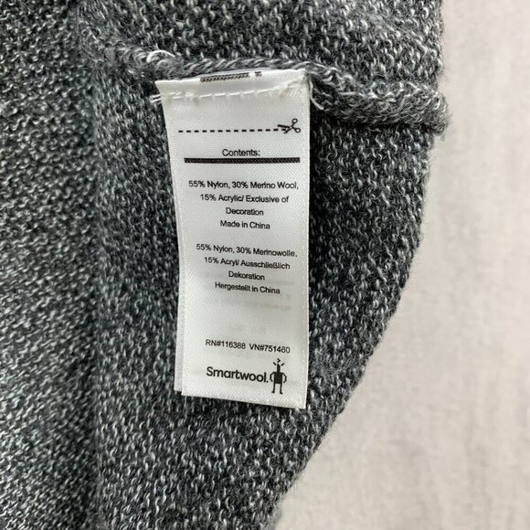 Smartwool Mens Sweater XL Gray Heather Ripple Ridge 1/2 Zip Pullover Long Sleeve - Picture 5 of 7